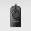 Ārējās skaņas kartes USB adapteris - 3,5 mm mini ligzda ar skaļuma kontroli 15 cm melnu