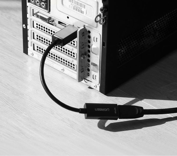 Viena ceļa adapteris no Displayport (vīrietis) uz HDMI (mātīte) 1080p 60Hz 12 bitu melns
