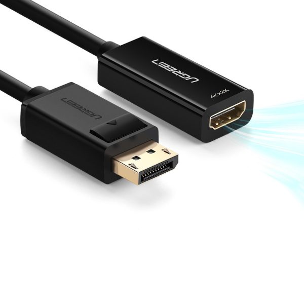 Viena ceļa adapteris no Displayport (vīrietis) uz HDMI (mātīte) 1080p 60Hz 12 bitu melns