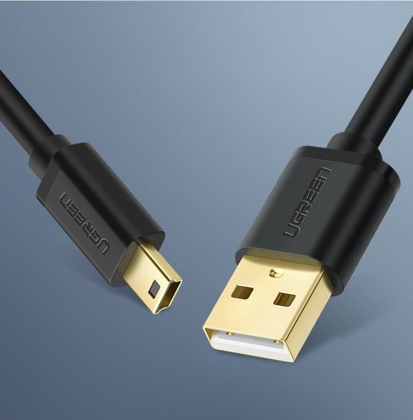 Kabeļa kabeļa USB adapteris - miniusB 480 Mbps 2m melns