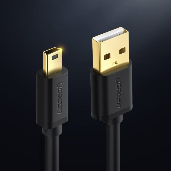 Kabeļa kabeļa USB adapteris - miniusB 480 Mbps 2m melns
