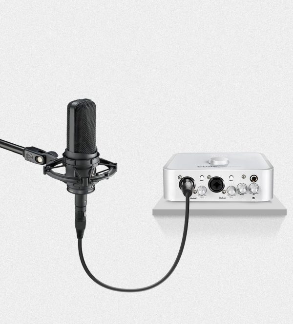 Audio kabeļa pagarinājuma kabelis XLR mikrofona 2m melnam