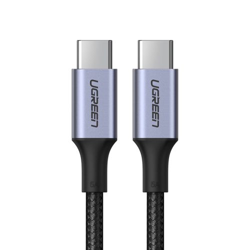 Kabelis USB-C Power Piegāde 100W ātras uzlādes FCP 5A 3M pelēks kabelis