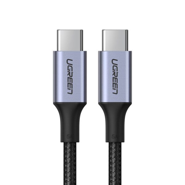 Kabelis USB-C Power Piegāde 100W ātras uzlādes FCP 5A 3M pelēks kabelis