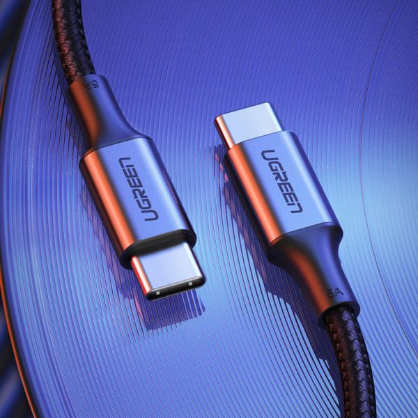 Kabelis USB-C Power Piegāde 100W ātras uzlādes FCP 5A 3M pelēks kabelis