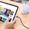 Kabelis USB-C Power Piegāde 100W ātras uzlādes FCP 5A 3M pelēks kabelis