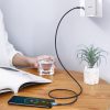 Kabelis USB-C Power Piegāde 100W ātras uzlādes FCP 5A 3M pelēks kabelis