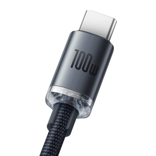 USB kabeļa kabelis - USB -C ātrai uzlādēšanai un datu pārsūtīšanai 100W 1,2 m melnā krāsā