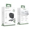 2in1 2x USB-C USB 65W tīkla lādētājs + USB-C kabelis melns