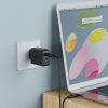 2in1 2x USB-C USB 65W tīkla lādētājs + USB-C kabelis melns