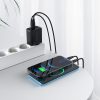 2in1 2x USB-C USB 65W tīkla lādētājs + USB-C kabelis melns