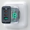 2in1 2x USB-C USB 65W tīkla lādētājs + USB-C kabelis melns