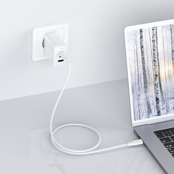 1020640-3-ladowarka-sieciowa-usb-c-usb-65w-acefast-hurtownia-sklep 2in1 2x USB-C USB 65W tīkla lādētājs + USB-C kabeļa baltais