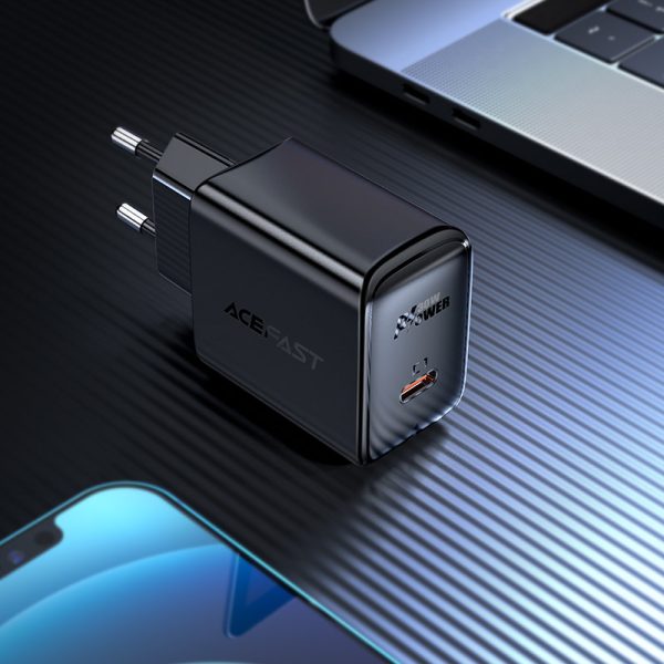 GAN Charger USB-C 30W PD QC 3.0 AFC FCP Black