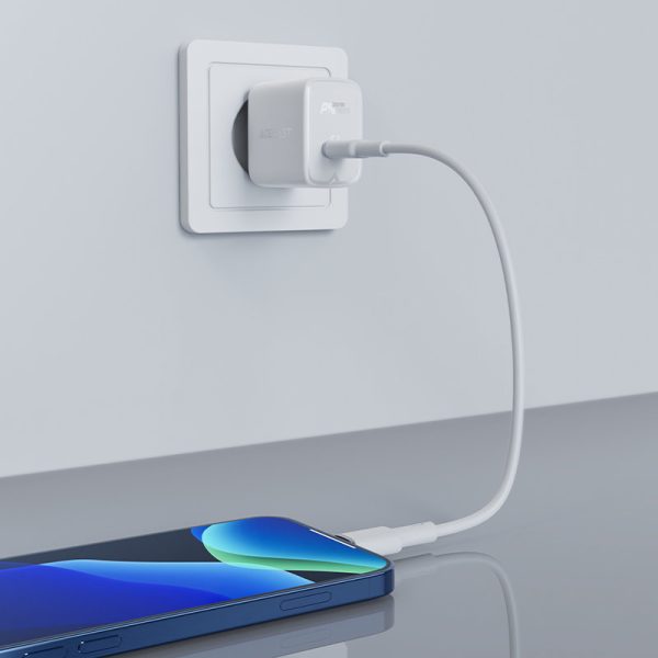 GAN Charger USB-C 30W PD QC 3.0 AFC FCP Black
