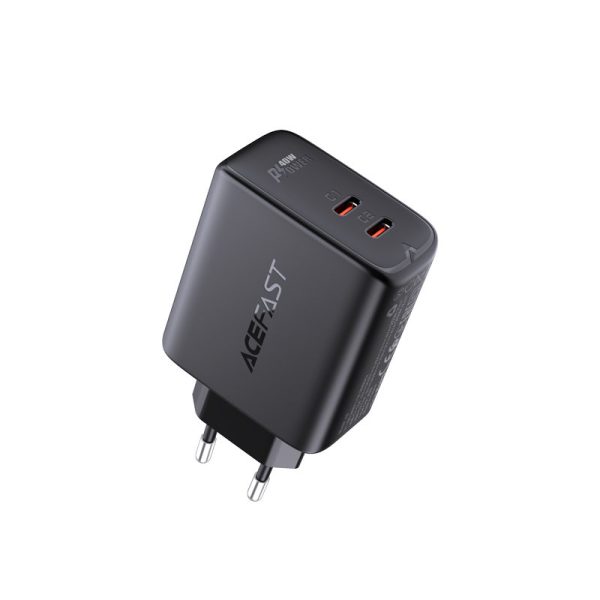 2x USB-C 40W PPS PD QC 3.0 AFC FCP lādētājs