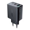 USB-C USB 32W PPS PD QC 3.0 AFC FCP melnais lādētājs