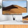 2in1 lādētājs ar USB-C kabeli + USB-C adaptera adapteris-HDMI 4K melns