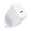 Angļu lādētājs Gan USB-C 30W Q3 3.0 AFC FCP UK spraudnis balts