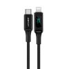 Noslīcis kabelis ar LED ekrānu iPhone MFI USB -C - zibens 1