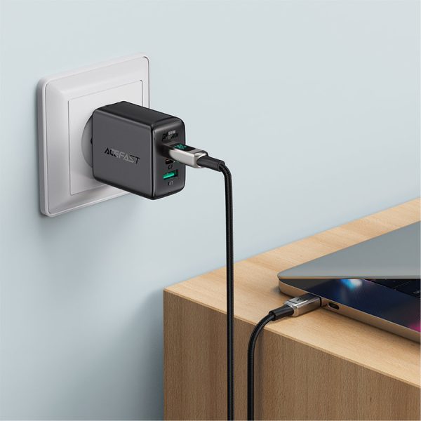 Noslīcis kabelis ar LED ekrānu iPhone MFI USB -C - zibens 1,2m 30w 3a melns