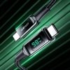 Noslīkstošais stieples kabelis ar LED USB-C 100W 20V 5A 2M Black