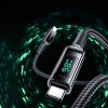 Noslīkstošais stieples kabelis ar LED USB-C 100W 20V 5A 2M Black