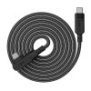 Kabeļa leņķa kabelis USB-C 100W 20v 5a 2m melnā krāsā