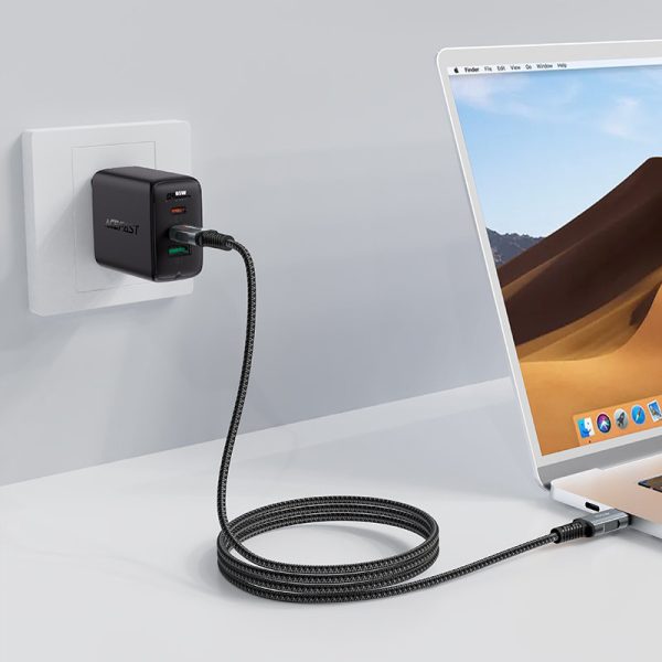 Kabeļa kabelis USB-C 100W 20V 5A 2M bremžu bremzē