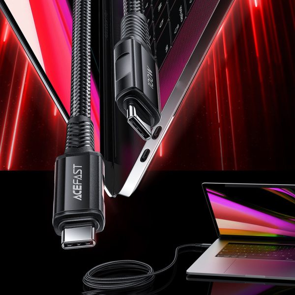 Kabeļa kabelis USB-C 100W 20V 5A 2M bremžu bremzē