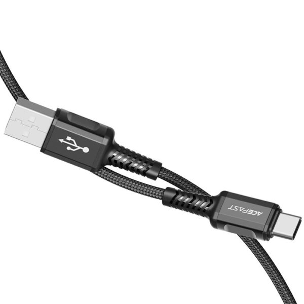 USB pīts kabeļa kabelis - USB -C 3A 1,2m melns