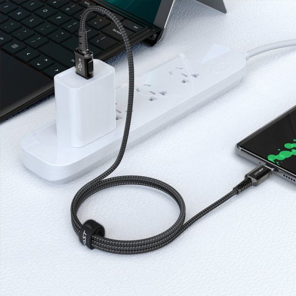 USB pīts kabeļa kabelis - USB -C 3A 1,2m melns