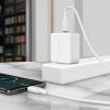 Kabelis USB-C 60W 20V 3A 1,2M balts kabelis