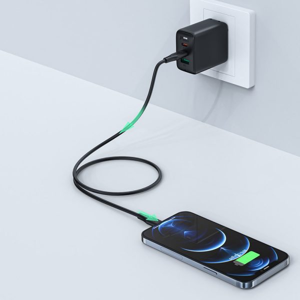 Kabelis kabelis iPhone MFI USB -C - zibens 30W 3A 1,2 m balts balts