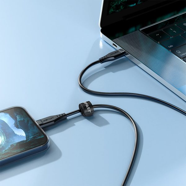 Kabelis kabelis iPhone MFI USB -C - zibens 30W 3A 1,2 m balts balts