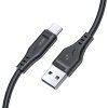 Kabelis Kabelis USB tālrunim - USB -C 3A 1,2m melns