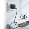 Kabelis Kabelis USB tālrunim - USB -C 3A 1,2m melns