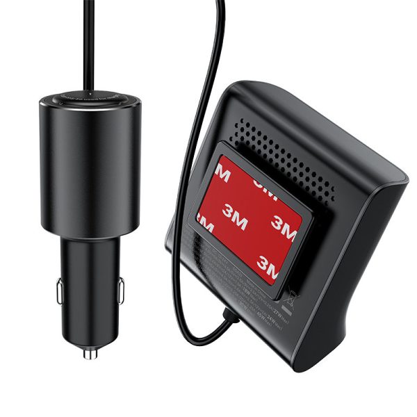 Automašīnas lādētāju uzlādes stacija 90W USB-C 3X USB QC 3.0 melna