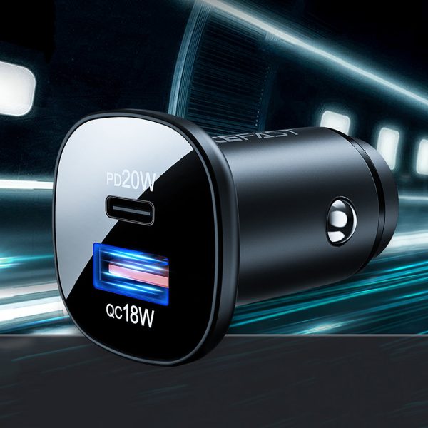 38W USB-C USB barošanas piegāde QC 3.0 automašīnas lādētājs