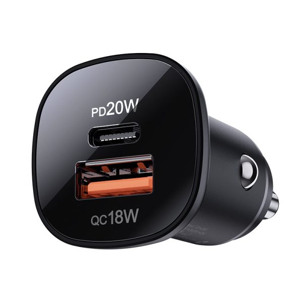 38W USB-C USB barošanas piegāde QC 3.0 automašīnas lādētājs
