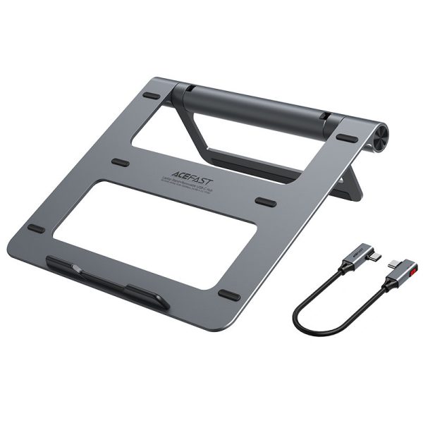 8in1 klēpjdatoru bāze + daudzfunkcionālais centrmezgls USB-C TF SD HDMI 4K RJ45 100W pelēks
