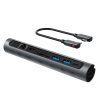 8in1 klēpjdatoru bāze + daudzfunkcionālais centrmezgls USB-C TF SD HDMI 4K RJ45 100W pelēks