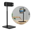 Teleskopiskā galda bagāžnieka tālruņa turētājs un planšetdators 135-230 mm plats melns