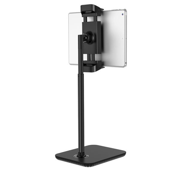 Teleskopiskā galda bagāžnieka tālruņa turētājs un planšetdators 135-230 mm plats melns