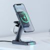 3in1 qi 15W lādētājs ar magnētisku rokturi iPhone Apple Watch un AirPods Black