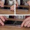 Stikla folijas rūdīts stikls ar Samsung Galaxy S22 caurspīdīgu rāmi