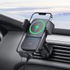 Indukcijas automašīnas lādētājs + gudrība melns bezvadu tālruņa turētājs