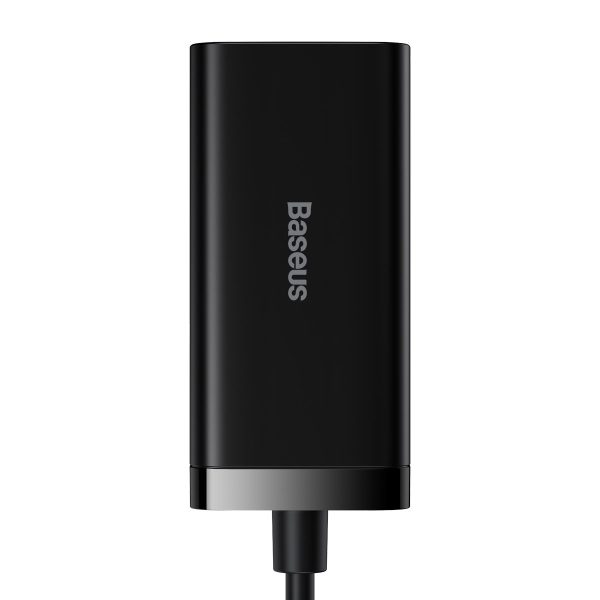 Ātra universālā GAN 2X USB-C 2X USB 100W QC 4.0+ AFC Black