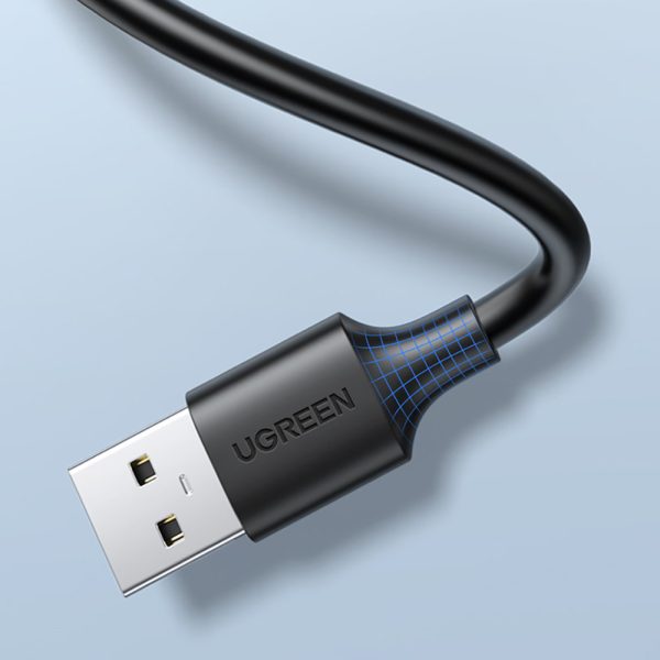 Adapteris USB kabeļa kabelim 2,0 50 cm melnajam kabelim
