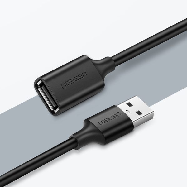 Adapteris USB kabeļa kabelim 2,0 50 cm melnajam kabelim